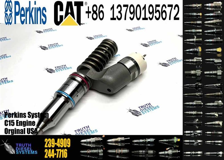 Caterpillar Injector C15 New 239-4909 2394909 Common Rail Fuel Injector For C15 Engine Excavator E365C E374D D8R D9R Diesel Parts Original New Injector high quality