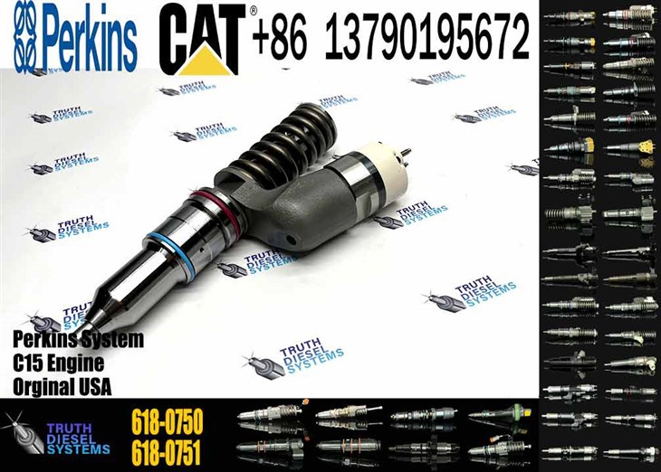 Caterpillar Injector C15 New 618-0750 6180750 10R-3266 10R3266 Common Rail Fuel Injector For C18 Engine Excavator E385C E390D Diesel Parts Original New Injector