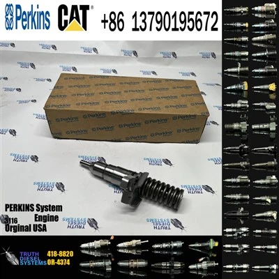 Perkins Injector 3116 Excavator Parts CAT C6.4 C6.6 Engine Fuel Injectors 127-8205 162-0212 127-8207 162-0218 127-8225 418-8820 Original New Injector